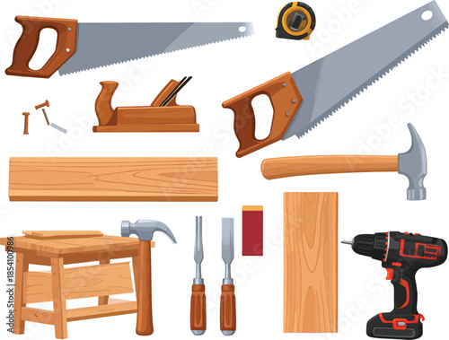 Essential Woodworking Tools Collection for Carpentry and Home Improvement Projects
