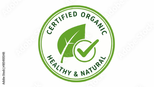 Certified Organic Healthy Natural Green Label.
