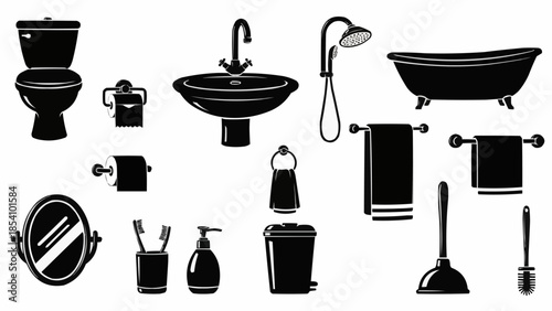 Bathroom Accessories and Fixtures Collection.