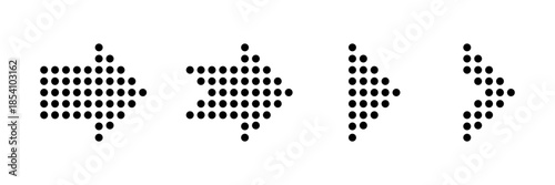 Dotted black arrows. Arrow icon collection. Different arrow symbol. PNG transparent