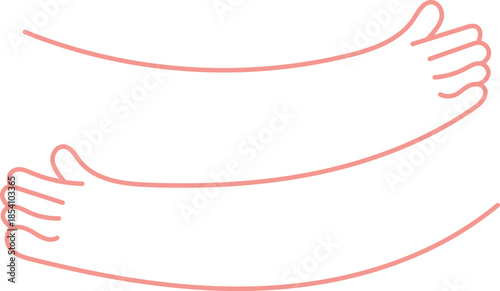 Open Arms Hug Gesture Line Icon Illustration