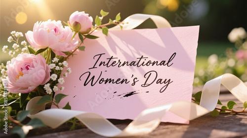 International Women’s Day Handwritten Typography on Textured Paper