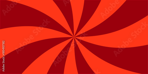 Abstract vector background pattern featuring a red radial spiral swirl design with dynamic curved lines. Red swirl focus background. Vector illustration. Red spiral design background - vector graphics