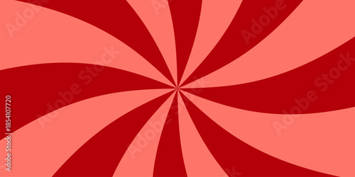 Abstract vector background pattern featuring a red radial spiral swirl design with dynamic curved lines. Red swirl focus background. Vector illustration. Red spiral design background - vector graphics
