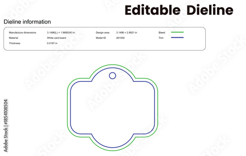 curved hole tags cards dieline template box dieline die lines packaging custom dieline  box cardboard box dieline pizza box dieline printable product packaging layout,
