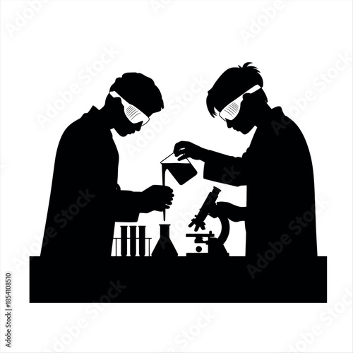 Scientists conducting a laboratory experiment on Vector