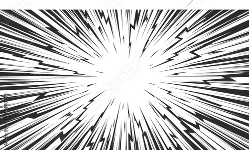 Black and white abstract explosion burst graphic design element