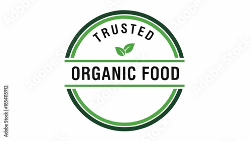 Organic Food Label Badge Icon Design.