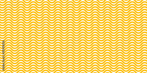 Yellow instant noodle, pasta and spaghetti texture with geometric wavy lines. Ramen, pasta vector pattern. Background abstract food illustration