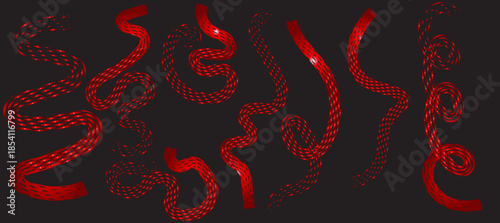 Ink Chinese dragon vector brushstroke set Japanese watercolor tribal tattoo oriental calligraphy kit. Abstract snake silhouette stains, vintage zodiac traditional painting collection. Ink dragon