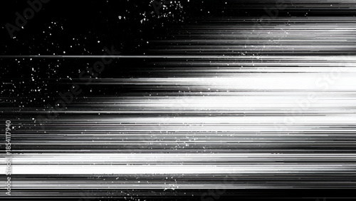 Glitch effect with horizontal lines and distortion