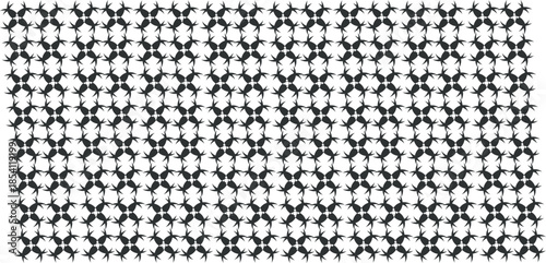 A monochrome pattern of interconnected lines