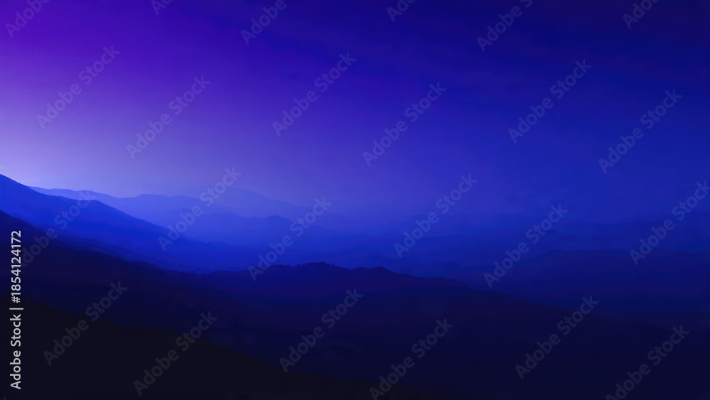 Fototapeta premium Blue Mountain Landscape