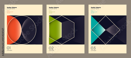 Brochure cover templates design in a minimalist geometric design. Vector illustration.