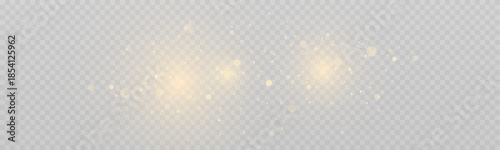 Airy fairy dust sparkles in motion. Tiny glowing particles form a soft Christmas light effect on a clear transparent background. Magical shimmer presented as vector PNG.