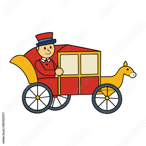 A graceful carriage rider glides along cobblestone streets, reins in hand, as wheels creak softly and history, romance, and elegance roll by.
