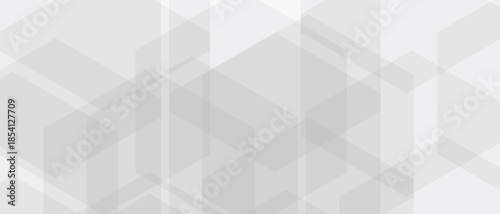 White and gray with black  abstract vector long minimal banner Vector abstract graphic geometric Pattern design background template.