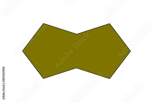Abstract Geometric Polygon Shape Isolated on Transparent Background