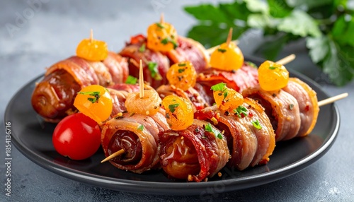 Datteln im Speckmantel