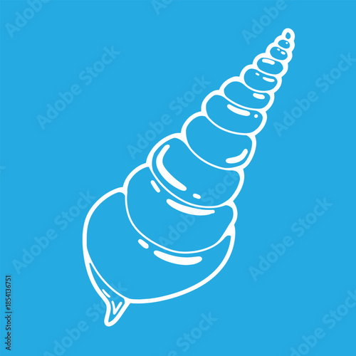 Whimsical Colorful Shell Illustrations, Hand-Drawn Beach Doodles