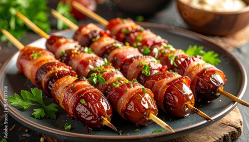 Datteln im Speckmantel