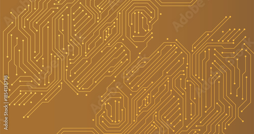 Technology or Science design. Digital circuit board with electronic system for UI and GUI or gaming interface. Vector illustration.