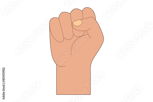 clenched fist vector