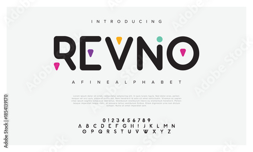 Abstract digital technology logo font alphabet. Minimal modern urban fonts for logo, brand etc. Typography typeface uppercase lowercase and number. vector illustration