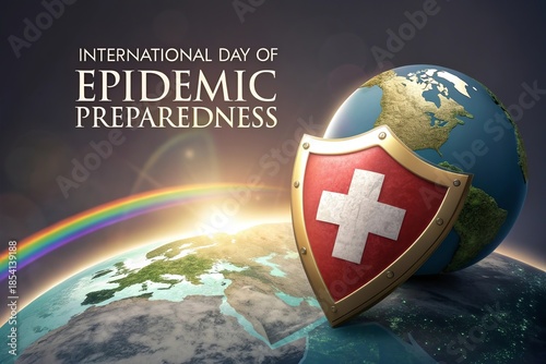 Global health protection concept highlighting epidemic readiness and resilience.