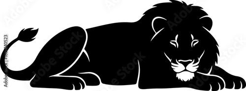 Majestic Lion Silhouette Vector Illustration