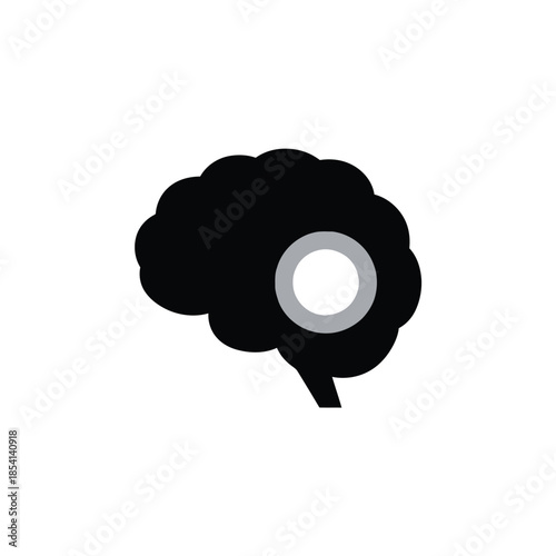 Deep Work Brain Concentration Zone. Productivity Boost Focus Icon. Focused Mind Zone for Productivity.