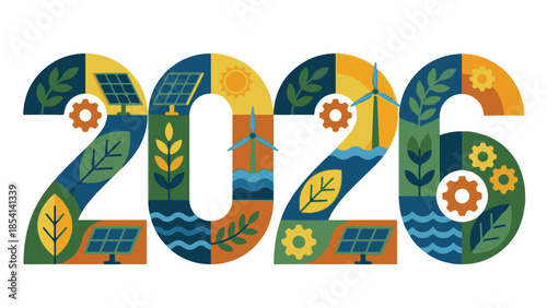 2026 eco-friendly future with sustainable energy and technology design