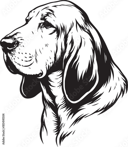 bloodhound dog head silhouette