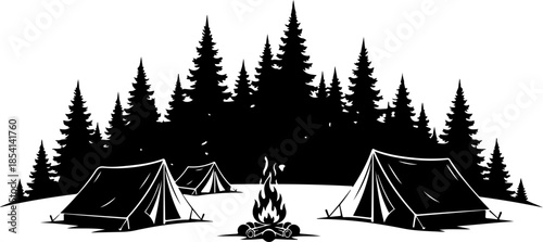 Pine Tree Silhouette Collection – Evergreen Forest Vector Set