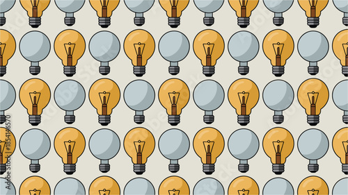 Vibrant light bulb pattern with bright ideas and inspiration