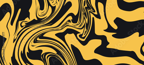 Luxurious Black and Gold Veined Marble Texture for Digital Backgrounds Seamless Pattern