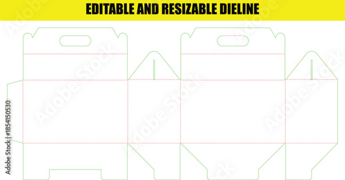 Editable and Resizable Packaging Die Line Templates for Box Design