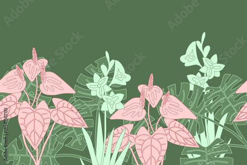 Decorative floral background vector illustration