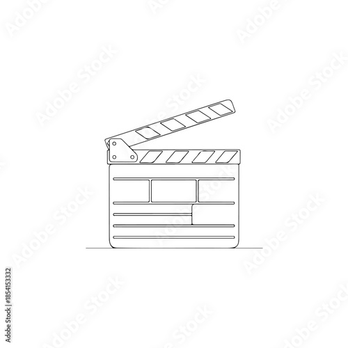 Film clapperboard isolated on transparent background