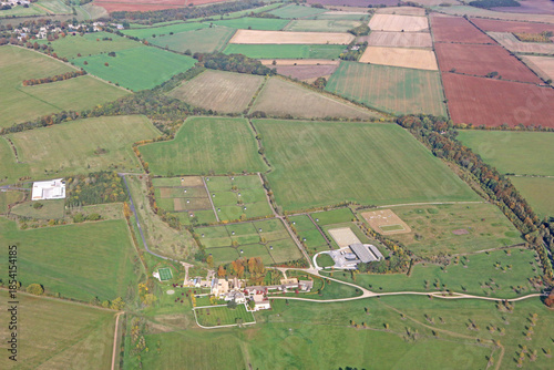 Aerial view of the fields in Wiltshire	