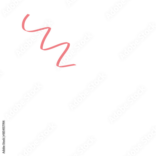 Pink Swirl Line hand-drawn illustration art