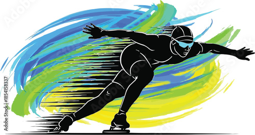 Vector illustration of Skateboarder Silhouette | Urban Action Sports Vector