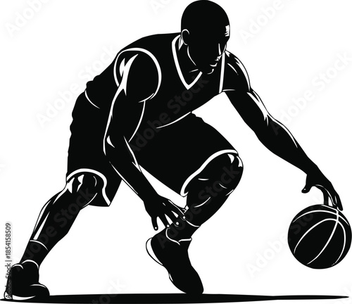 Vector illustration of Basketball training visual, Competitive sports design