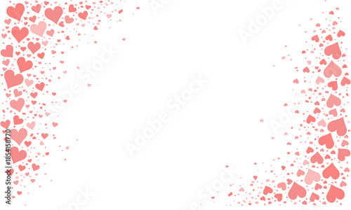 Fotografi PNG image of Lovely scattering of assorted pink hearts clustered in the upper an