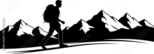 Mysterious Bigfoot Walking Through Rocky Mountain Peaks