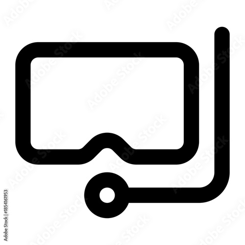 diving mask icon for illustration