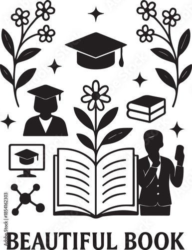 Education and Growth: An image, representing academic and intellectual exploration, symbolizing the blooming potential of knowledge and the pursuit of wisdom.