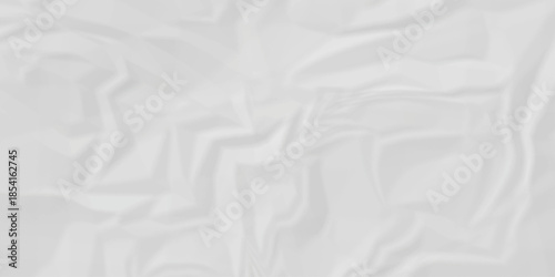White crease billboard paper rough obsolete wrinkle. Cardboard paper white crumpled satin fabric ripped cloth decoration background