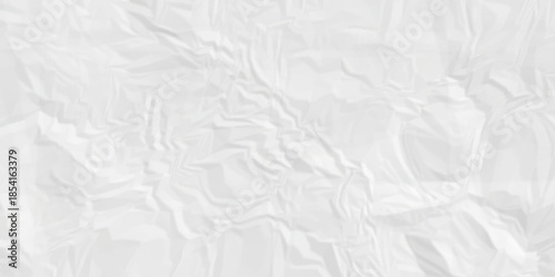 Crumple crushed white paper obsolete rumple craft design. wrinkle ripped creased crumple aged closeup recycled document grunge paper background.