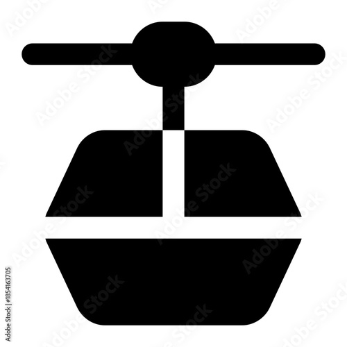 cable car cabin icon for illustration